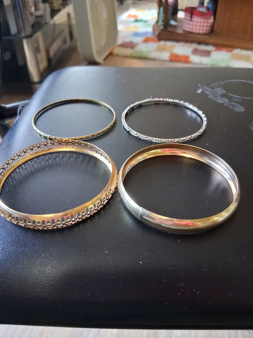 Source Unknown Gold-Tone Mixed Bangle Bracelet Set